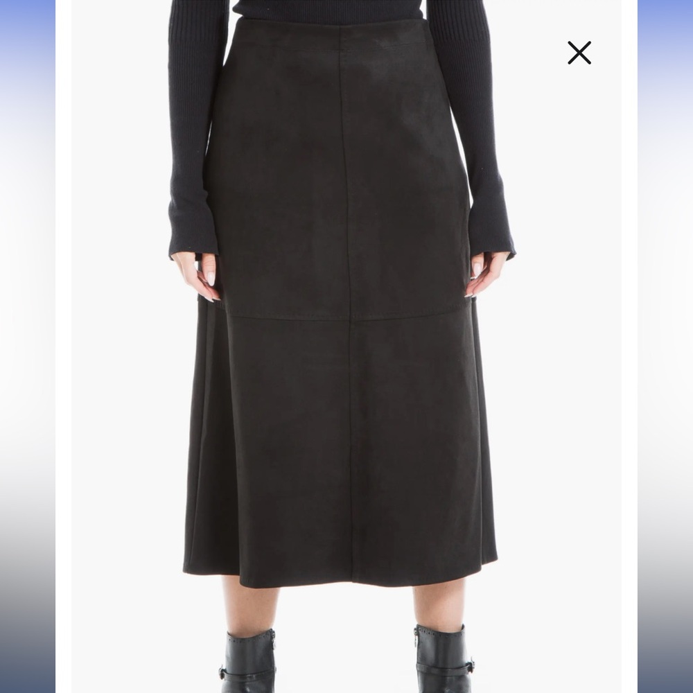 Max Studio Black Midi Skirt